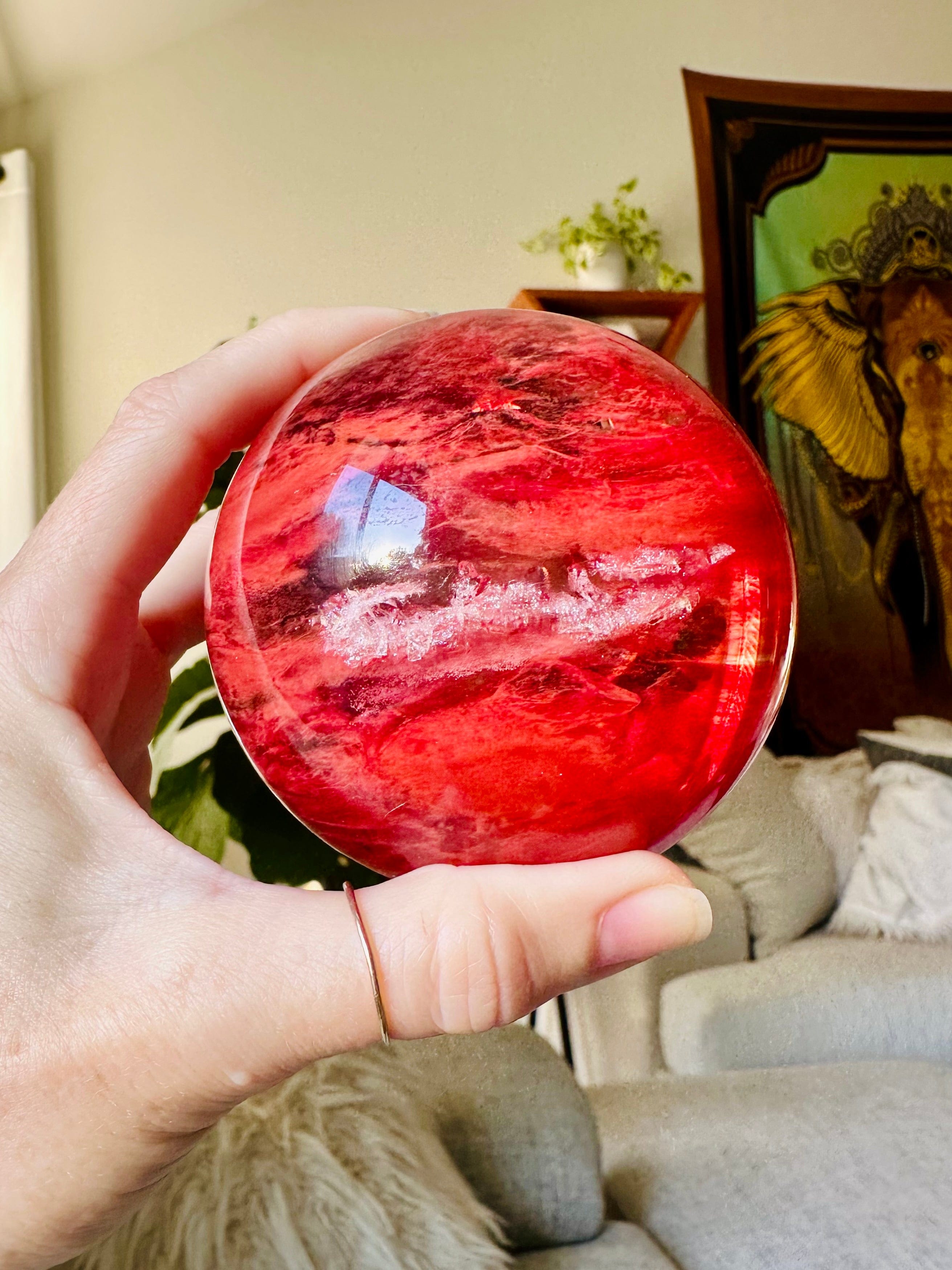 Cherry Quartz Sphere
