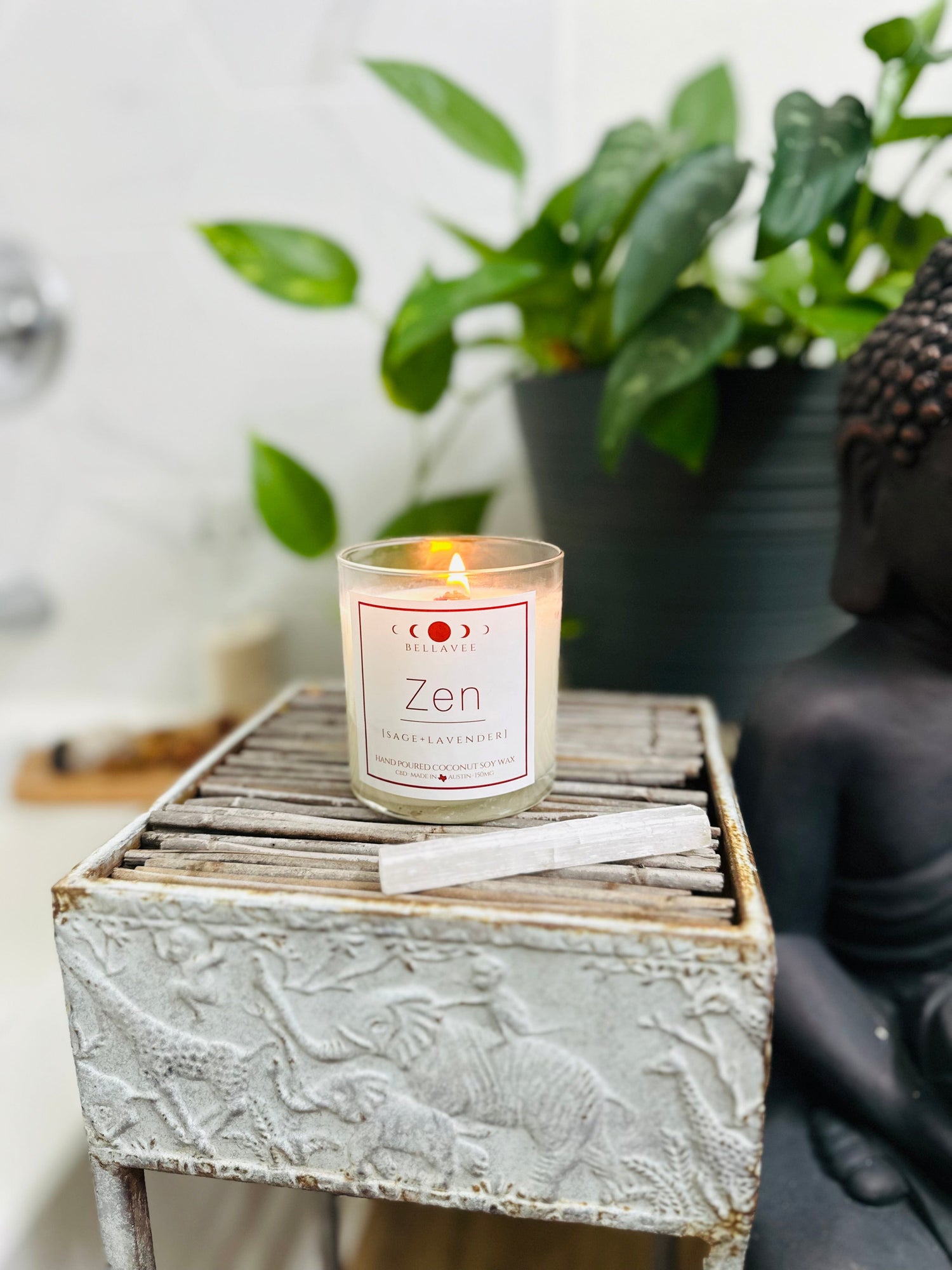 Light the Zen CBD Candle and experience the calming effects of CBD oil, helping ease stress, anxiety, and muscle tension