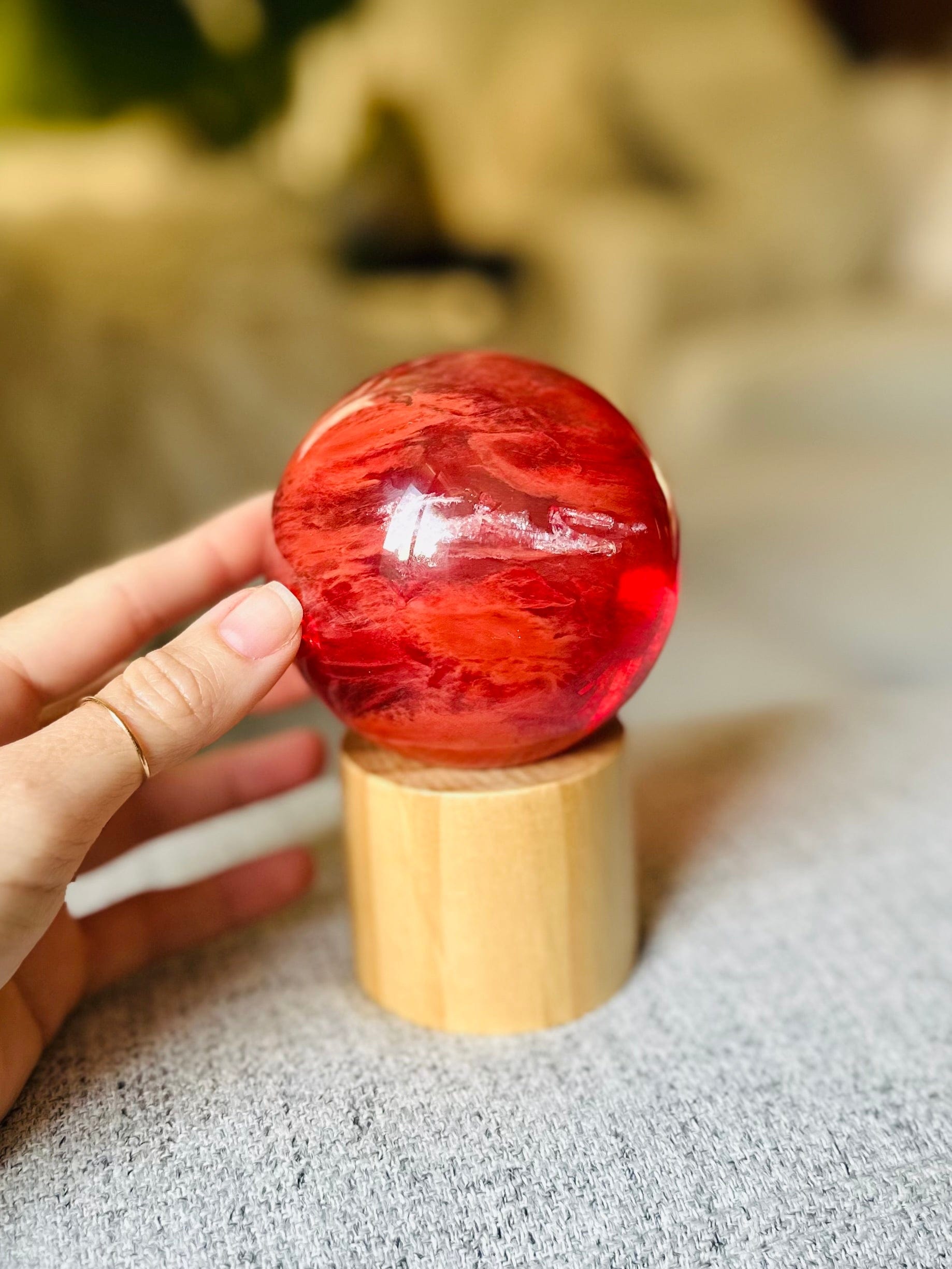 Cherry Quartz Sphere