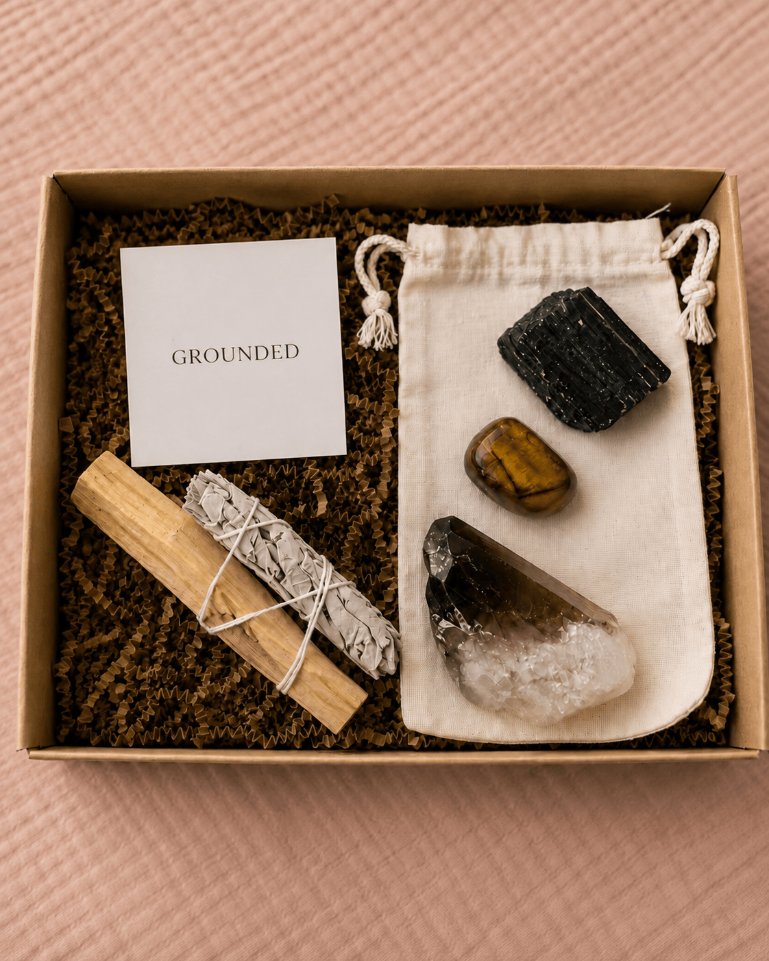 Grounding Ritual Kit featuring Black Tourmaline, Tiger&