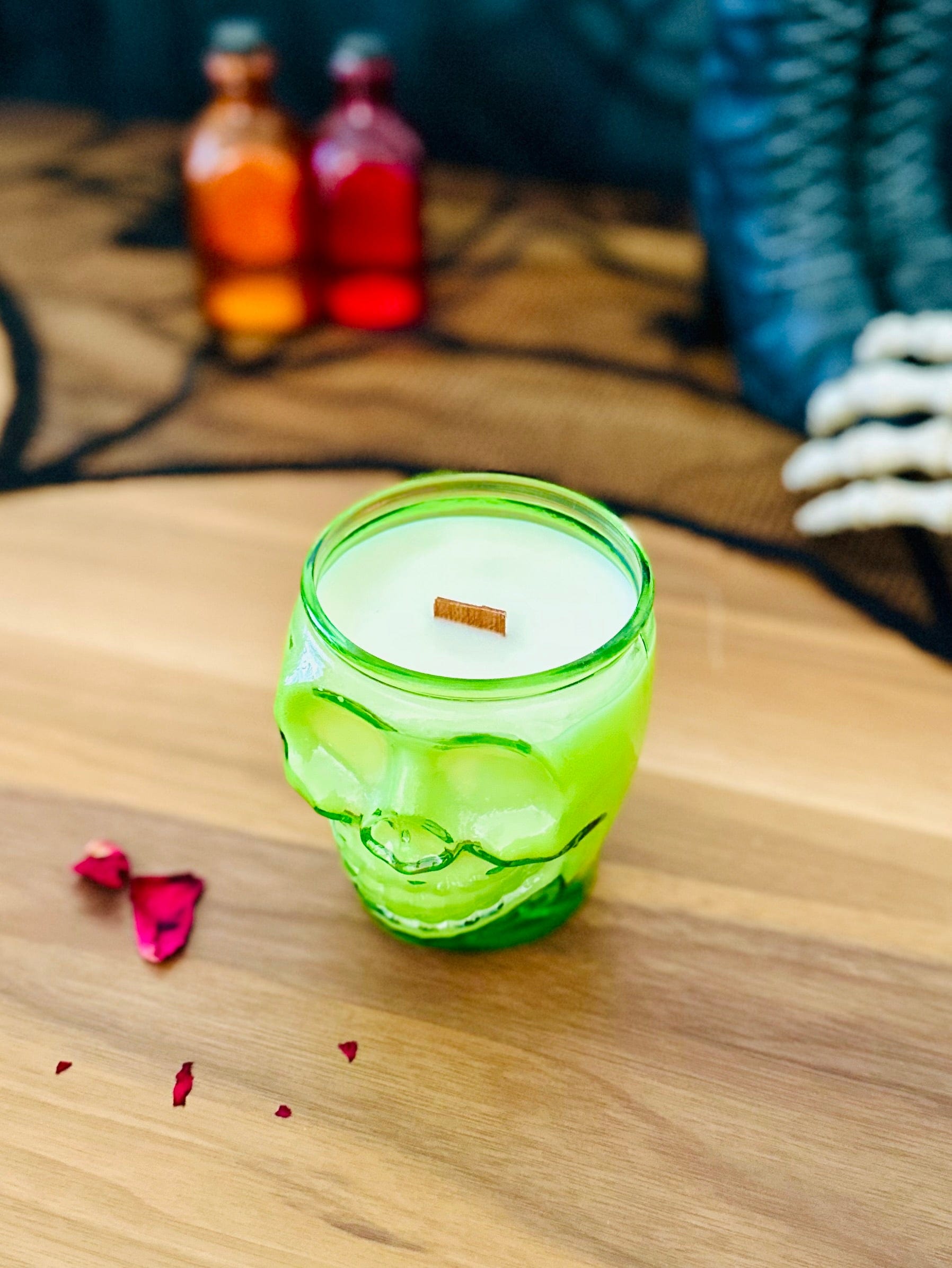 Slime green? Witchy lime? Alien energy?
However you see her, she’s all hex appeal in glass form.