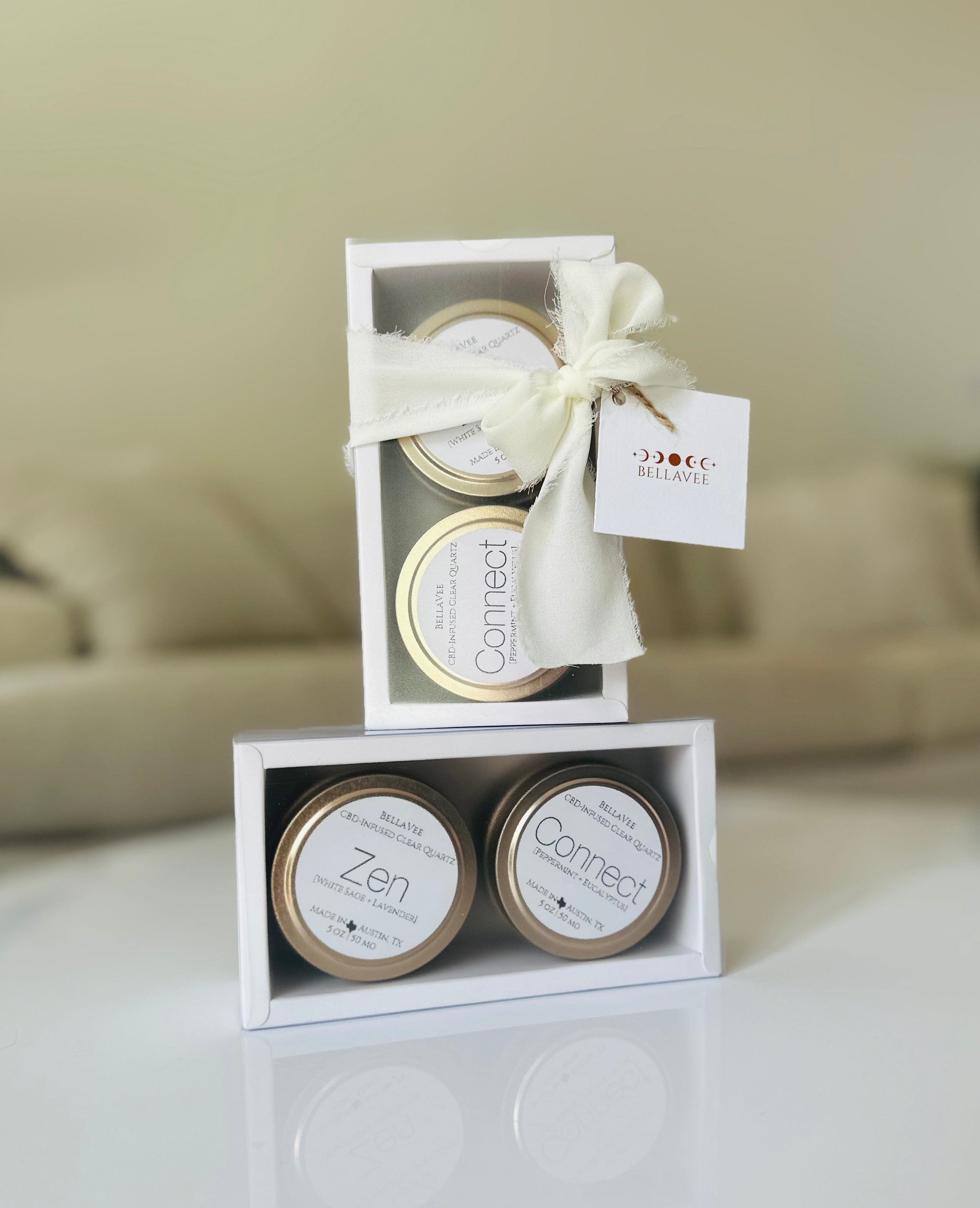 CBD Candle Flight, promoting relaxation and relieving stress, anxiety, and mild pain with soothing aromatherapy