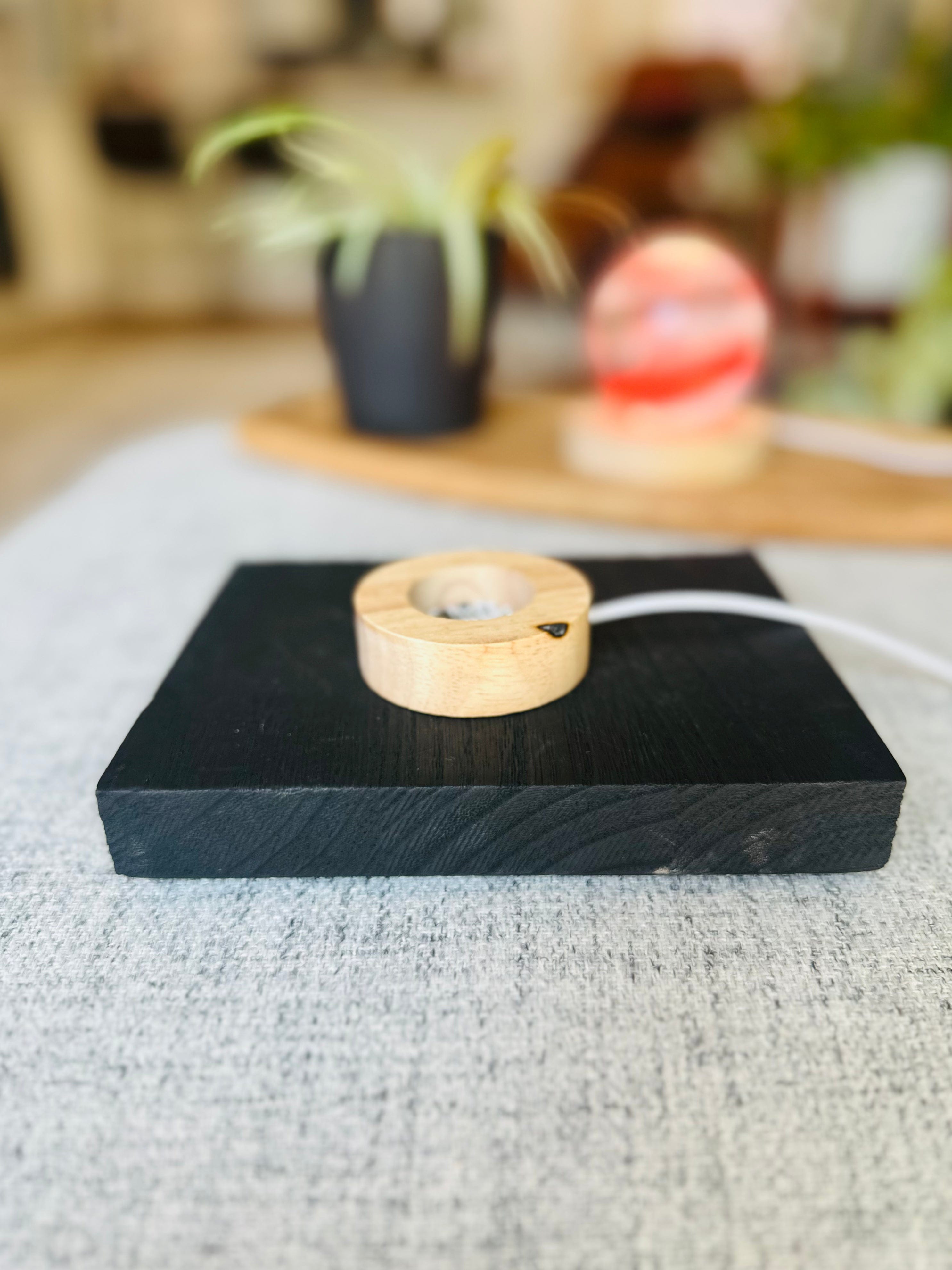 Showcase your favorite crystals using our Wooden Sphere Holders, perfect for creating a peaceful and illuminated ambiance