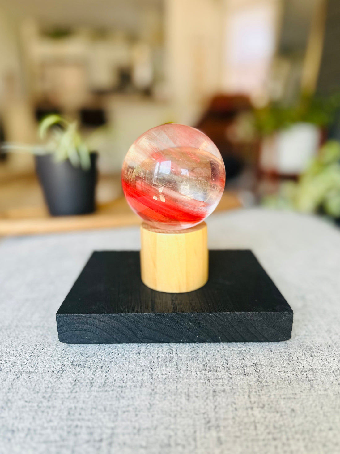 Illuminate and energize your crystals with our Wooden Sphere Holders, perfect for enhancing your space with calming light