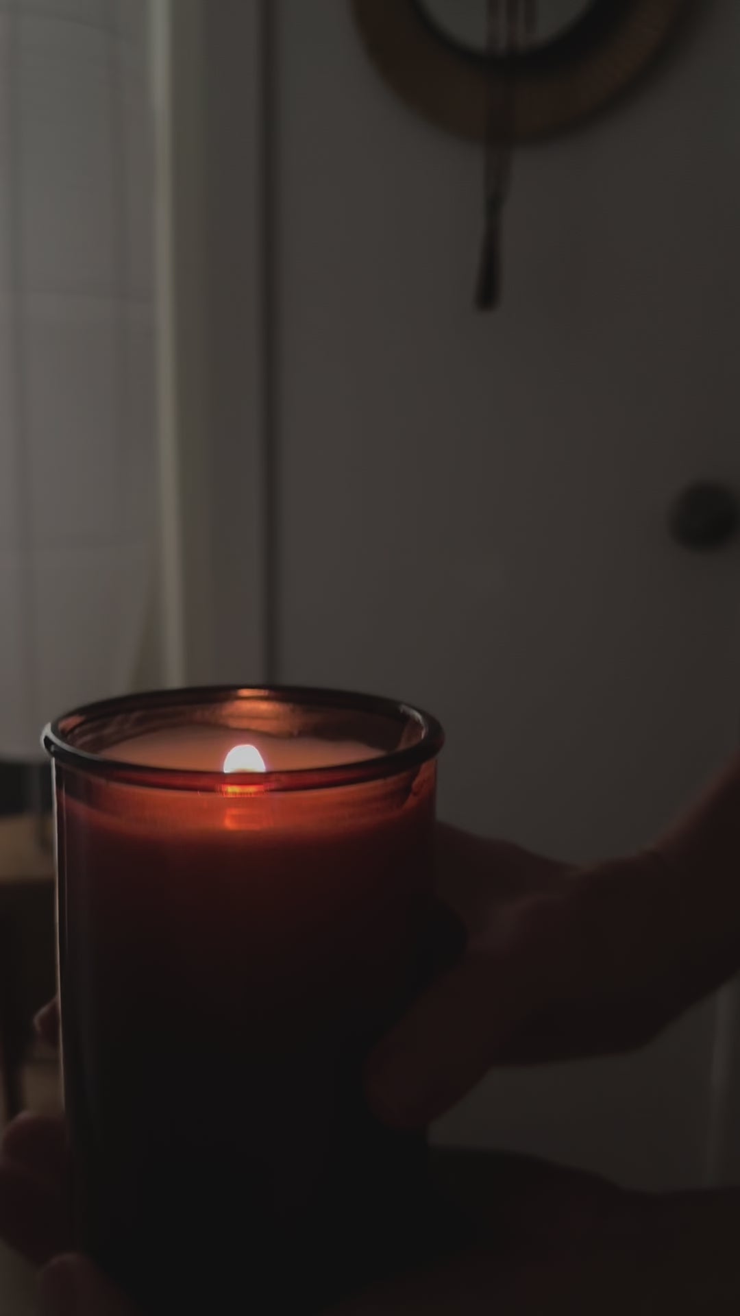 Using our massage candle with gentle rubbing onto skin