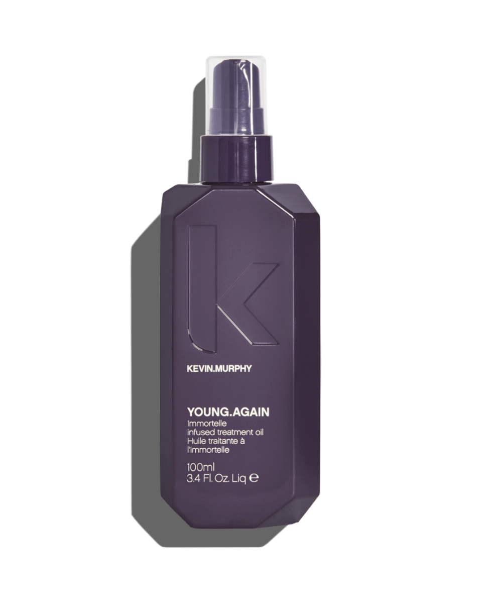 Kevin Murphy YOUNG.AGAIN – weightless leave-in oil that nourishes dry, damaged hair, restores shine, and offers heat protection up to 200°F