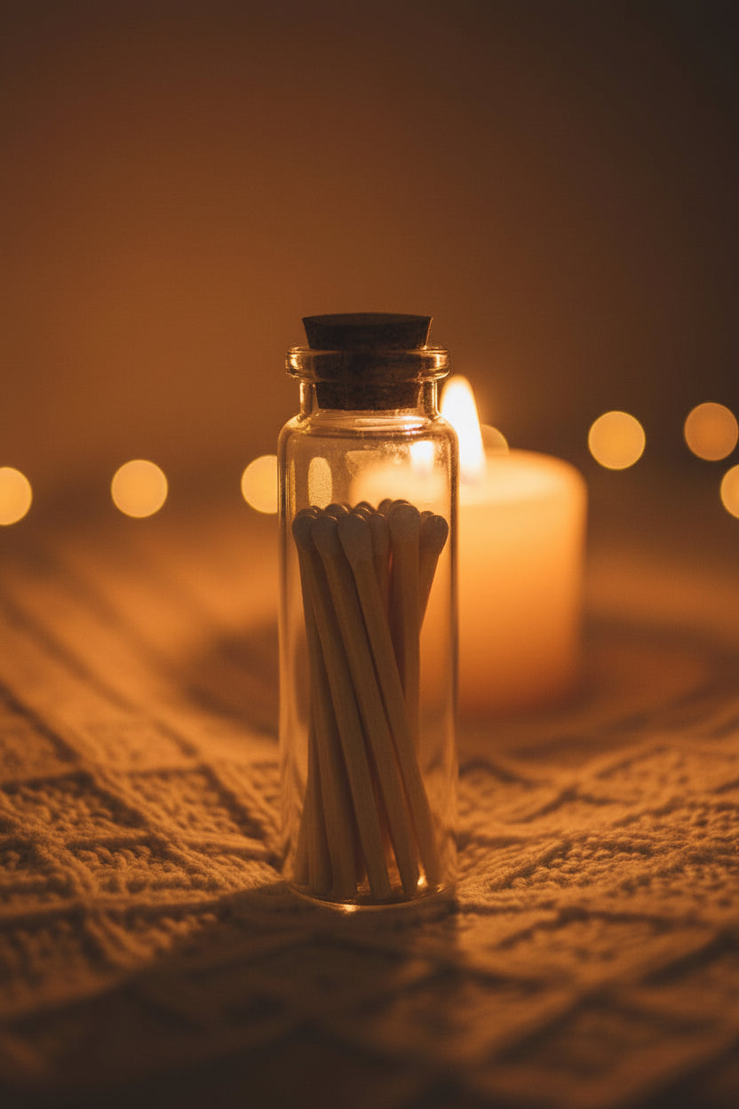 Candle Essentials white matches with striker, a clean and classic accessory for lighting candles