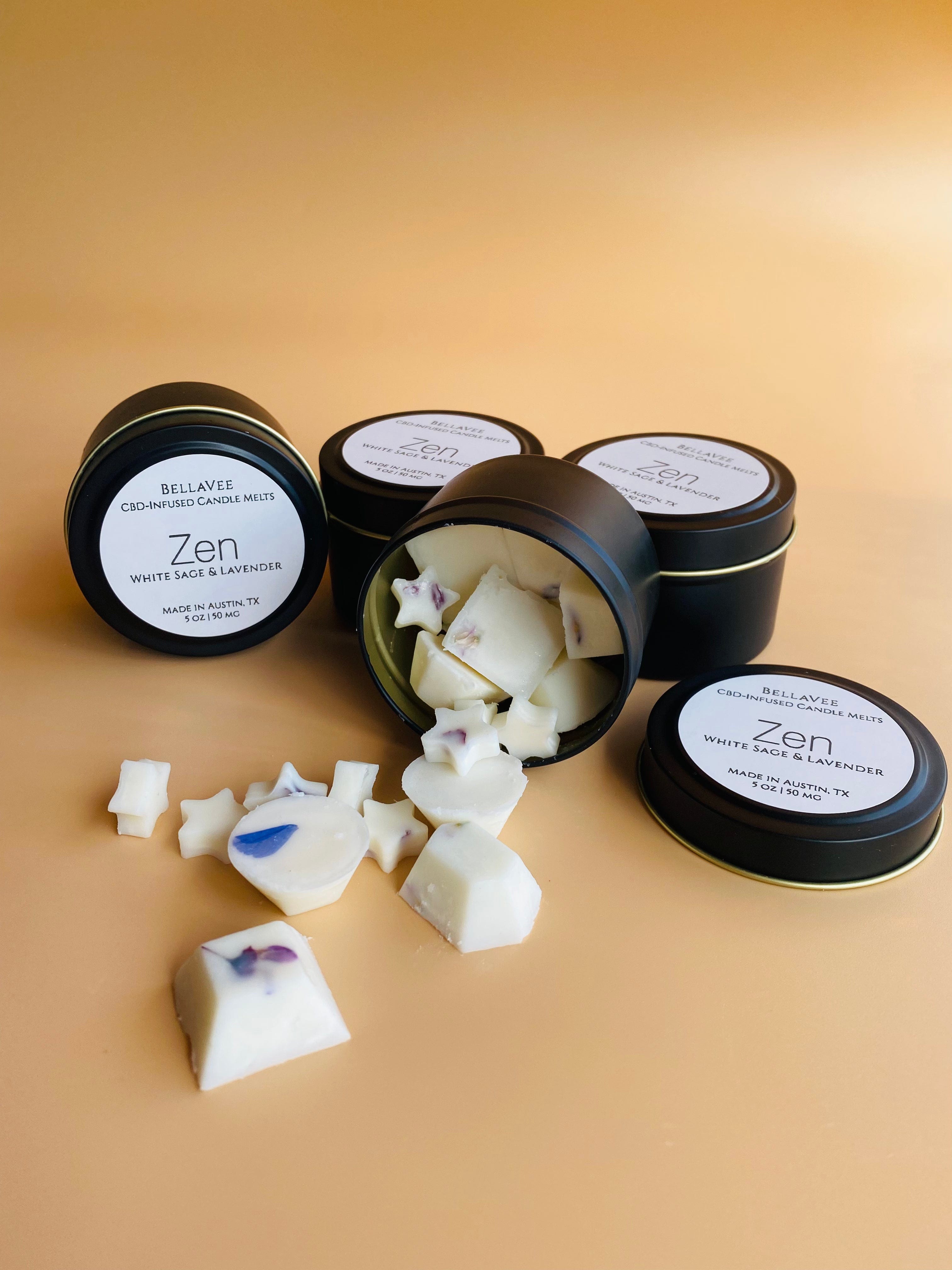 Zen CBD Melts – enhance your space with calming aromatherapy, reducing stress and promoting better sleep and relaxation