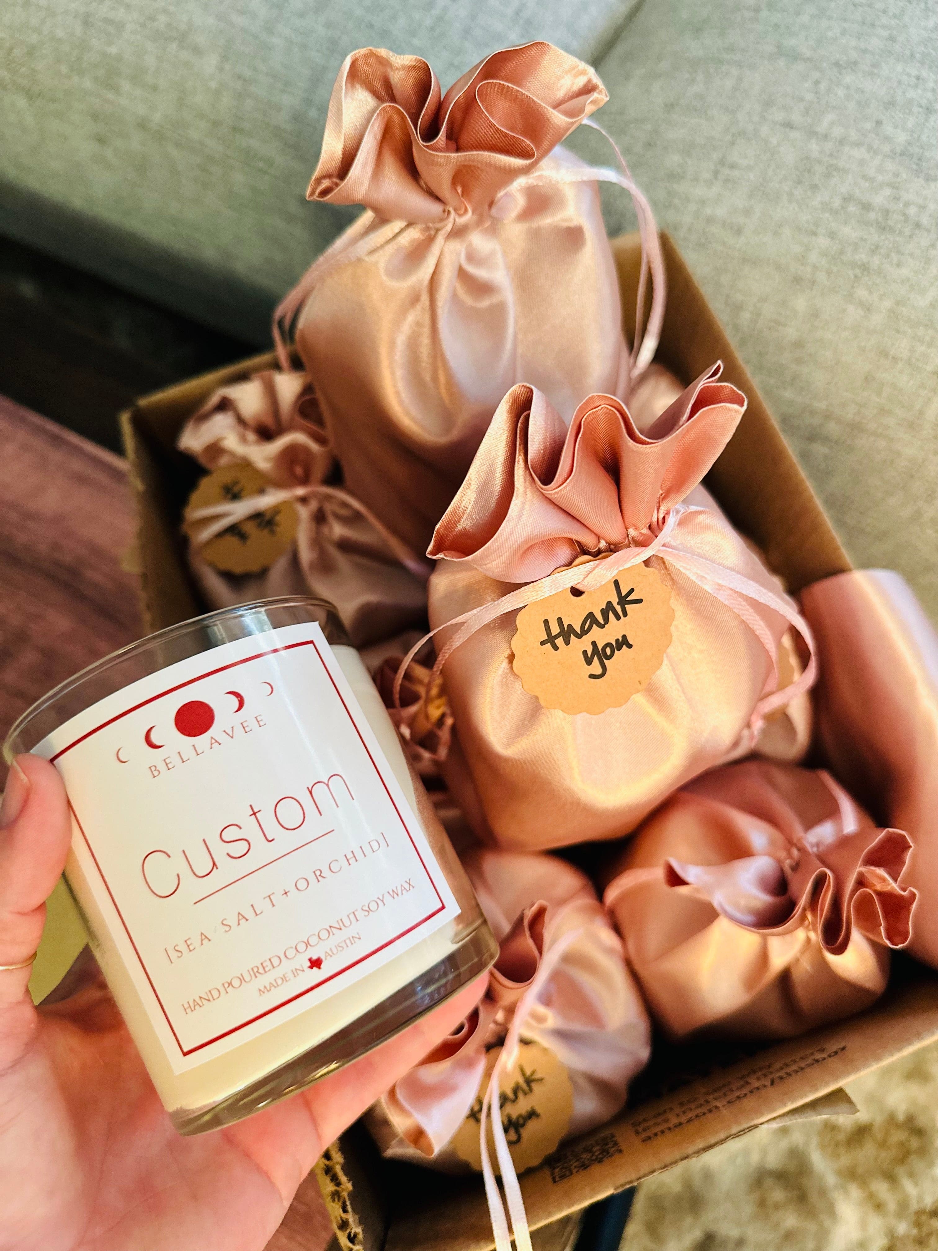 personalized custom candle from the memorable moments collection, featuring a clear quartz crystal for beauty and positive energy