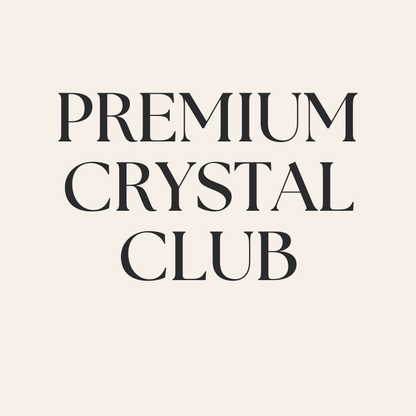 Premium crystal club with beautiful bold lettering for the subscription