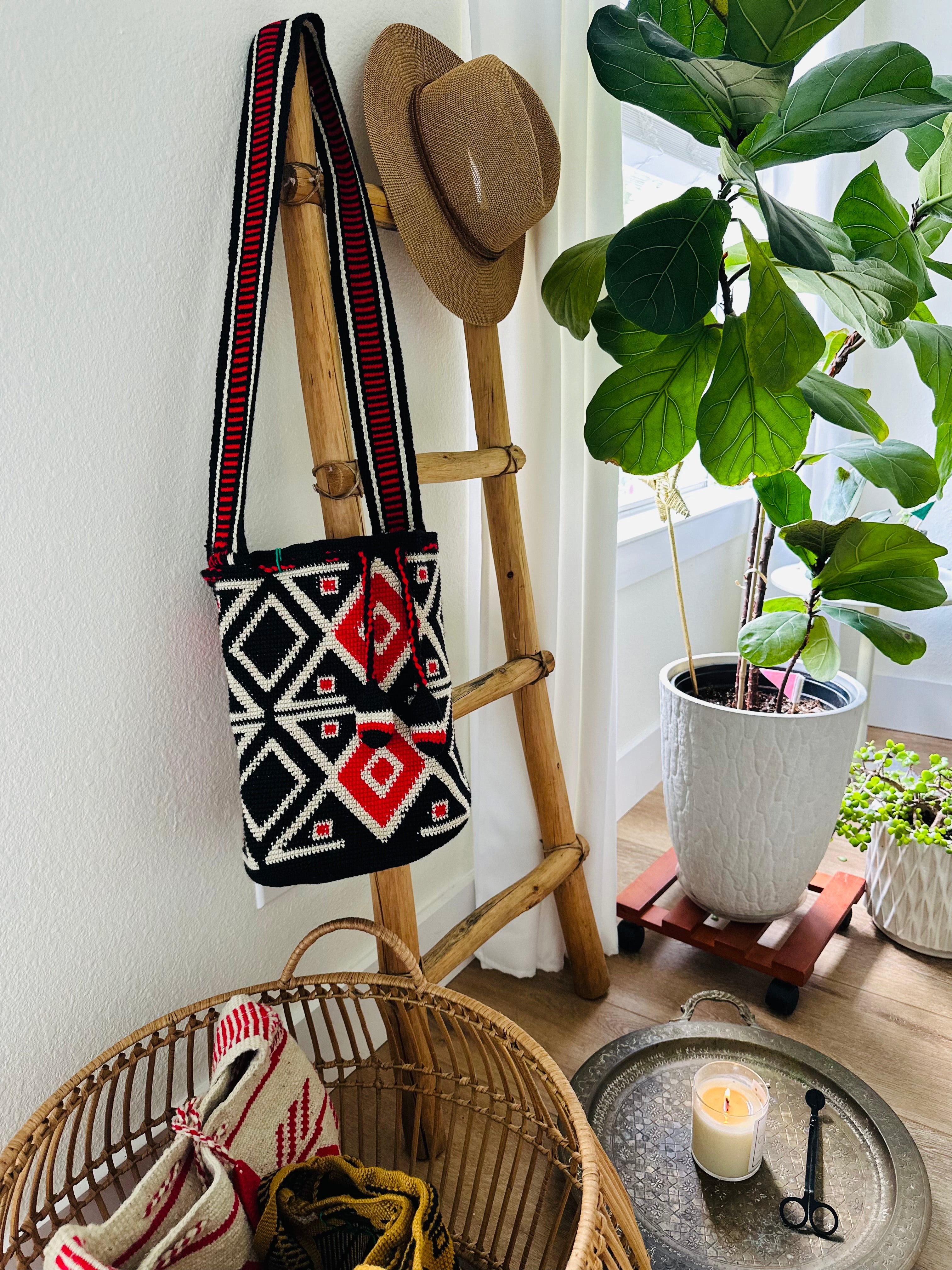 Unique CodeSpa Crossbody Bag, crafted with natural fibers, representing harmony and supporting indigenous craftsmanship