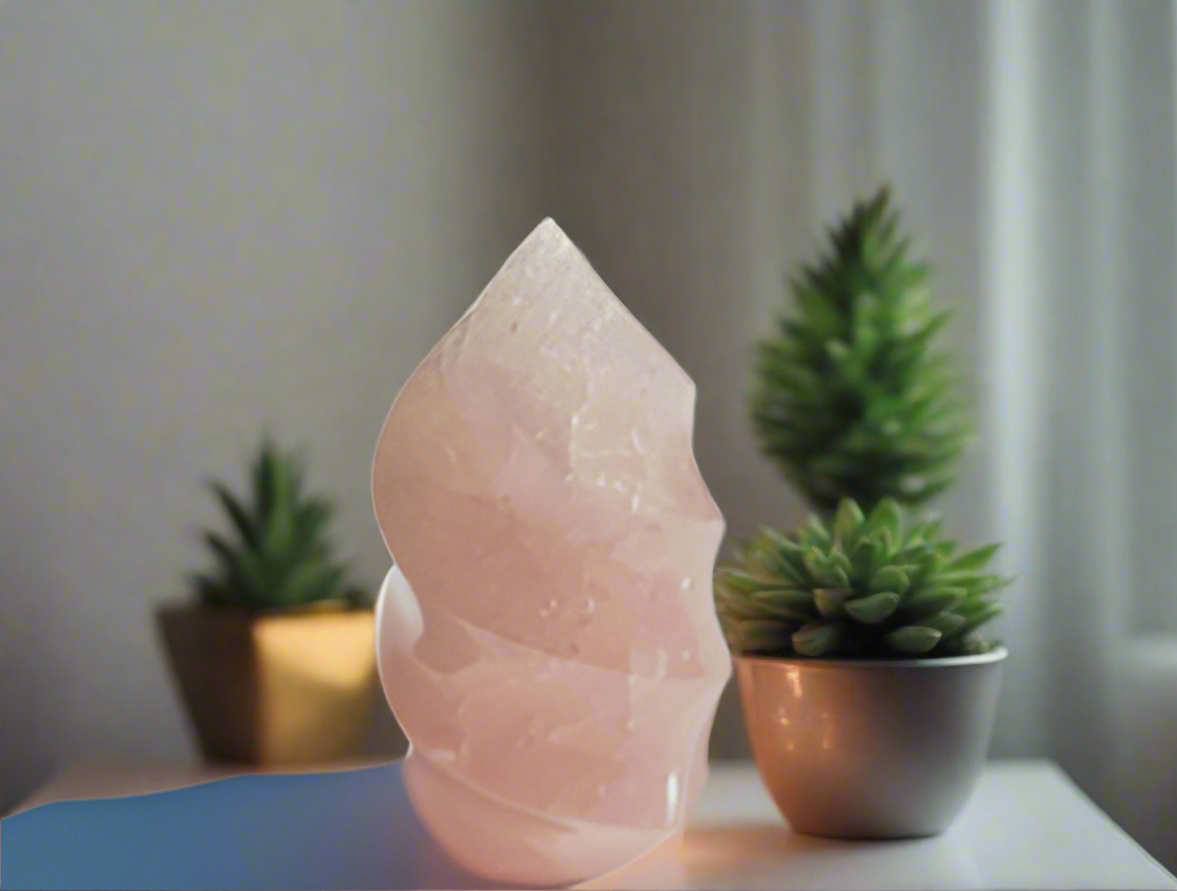 Rose Quartz Flame Large