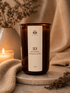 Aphrodisiac massage candle made with coconut apricot wax and clary sage essential oil, designed for sensual massage and romantic evenings.