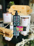 New Home Firsts Gift Set: Includes two crystal candles, roll-on essential oil, liquid hand soap, and Palo Santo, perfect for relaxation and rejuvenation