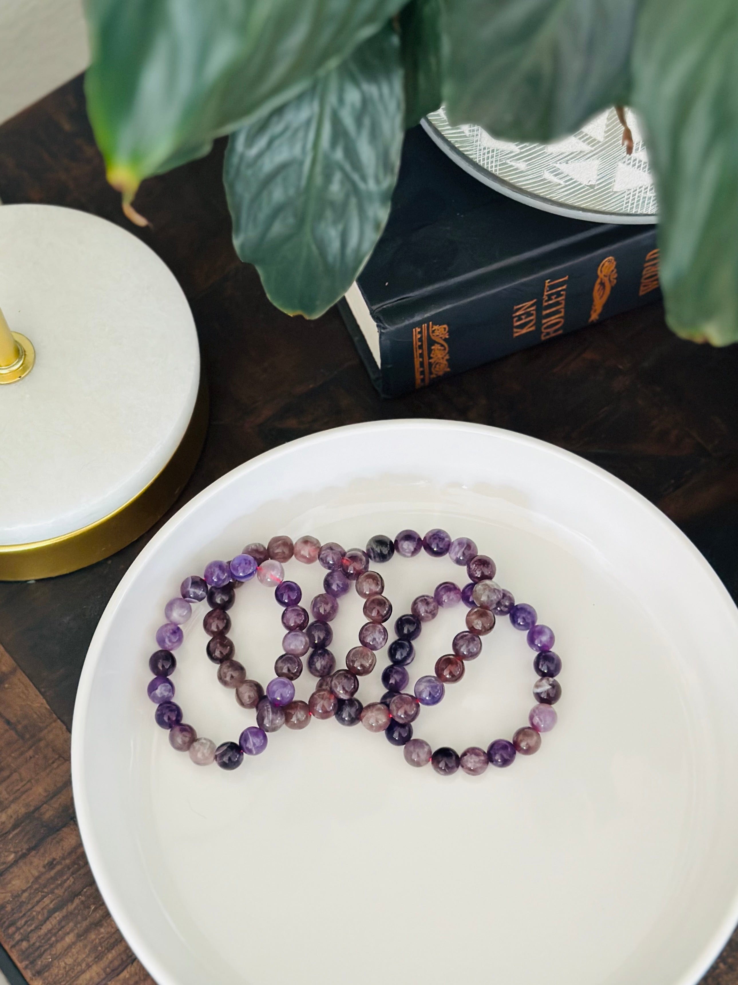 Crystal Beaded Bracelets for Healing and Balance - Stretchable Design Featuring Natural Gemstones for Wellness and Energy