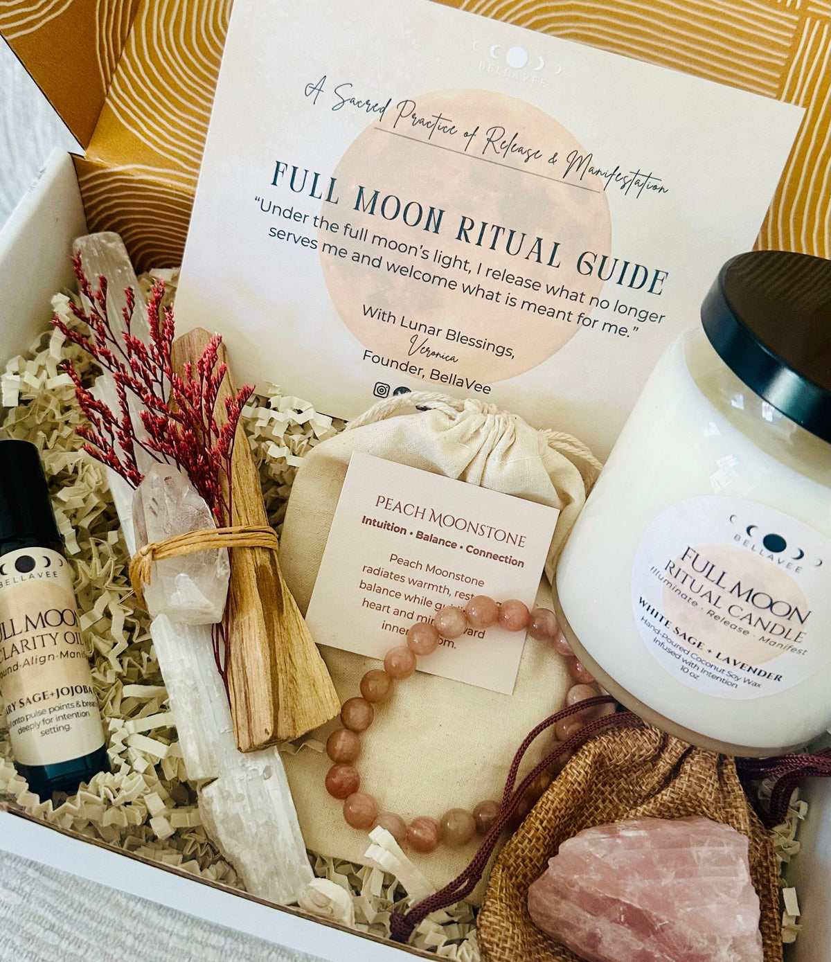 April Full Moon Ritual Box – Pink Moon Edition | BellaVee Ritual Kit ...