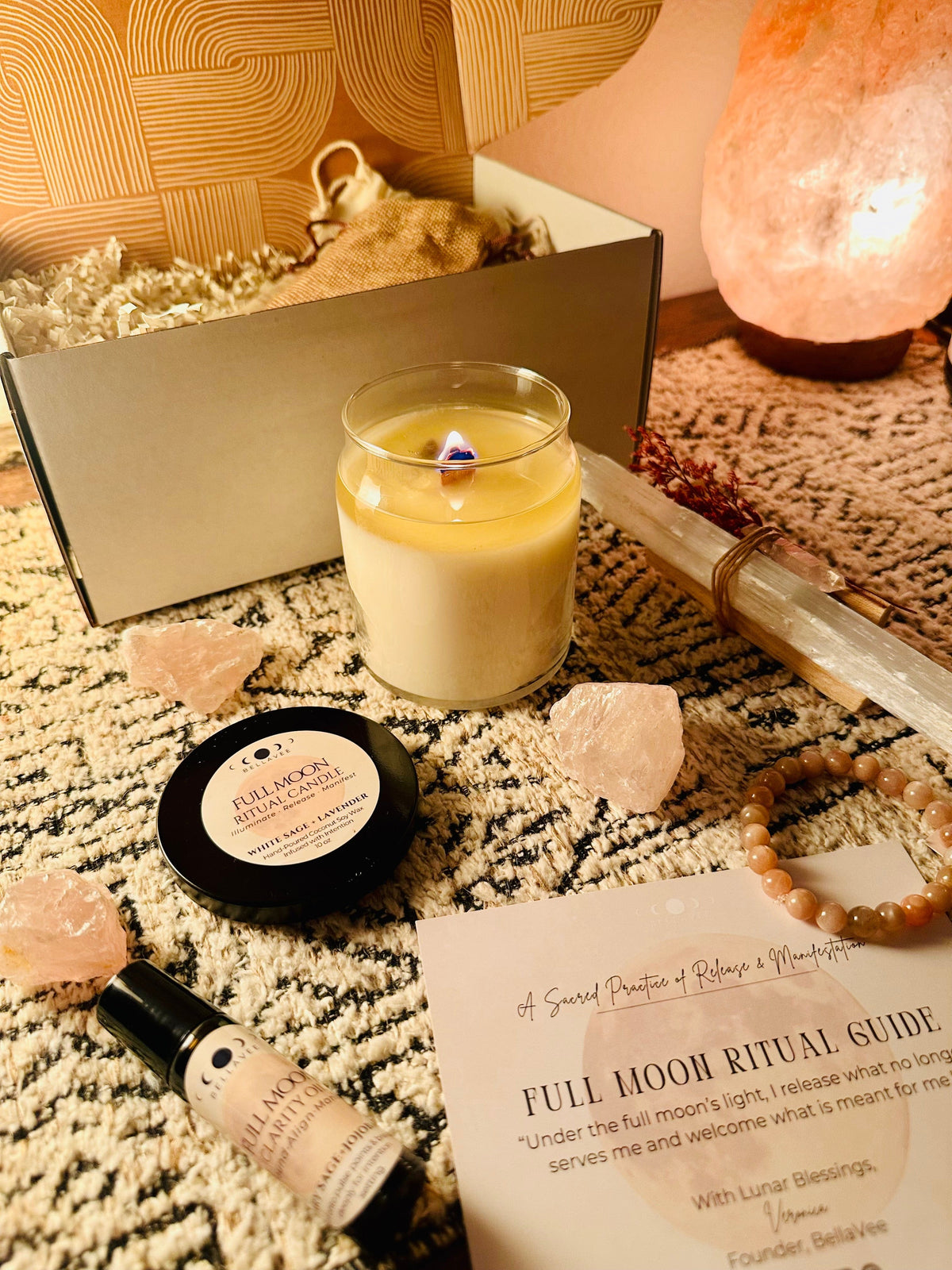 April Full Moon Ritual Box – Pink Moon Edition | BellaVee Ritual Kit ...