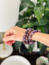 Amethyst Beaded Bracelet for Calm, Protection, and Spiritual Insight - Enhances Intuition and Relieves Stress