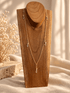 Seven-stone Clear Quartz convertible necklace with crystal point drops on delicate gold chain