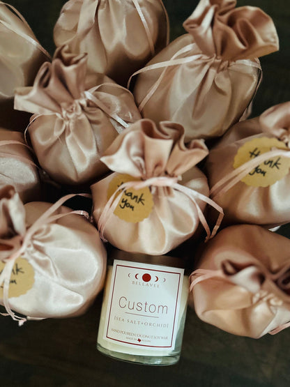 memorable moments custom candle, infused with clear quartz for positivity and connection, perfect for enhancing any space