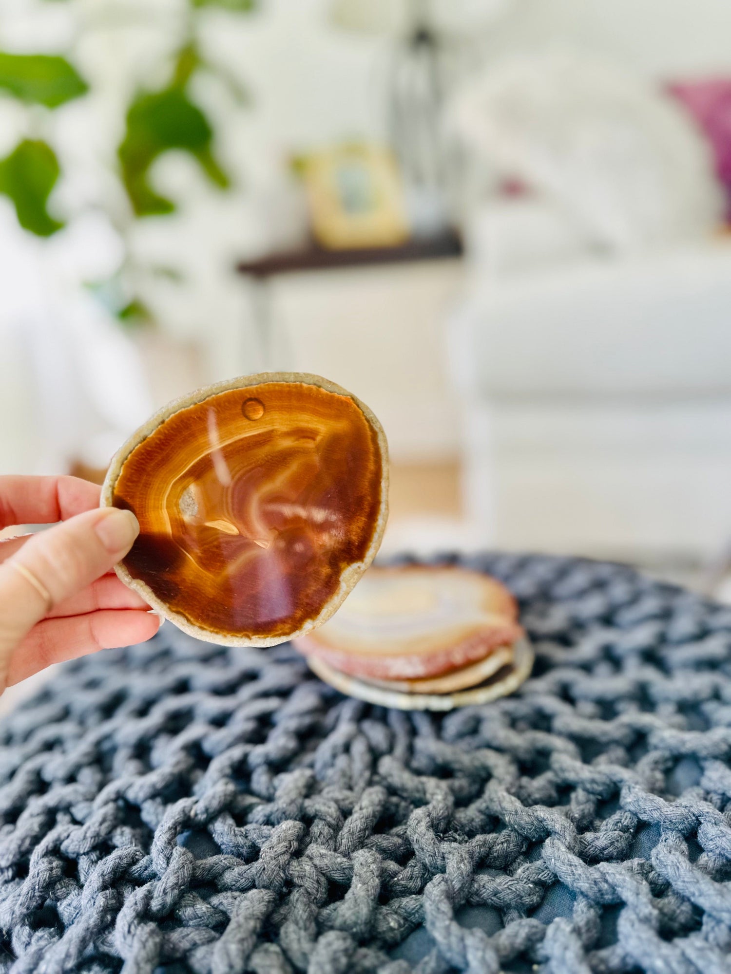 Agate Crystal Coaster Set