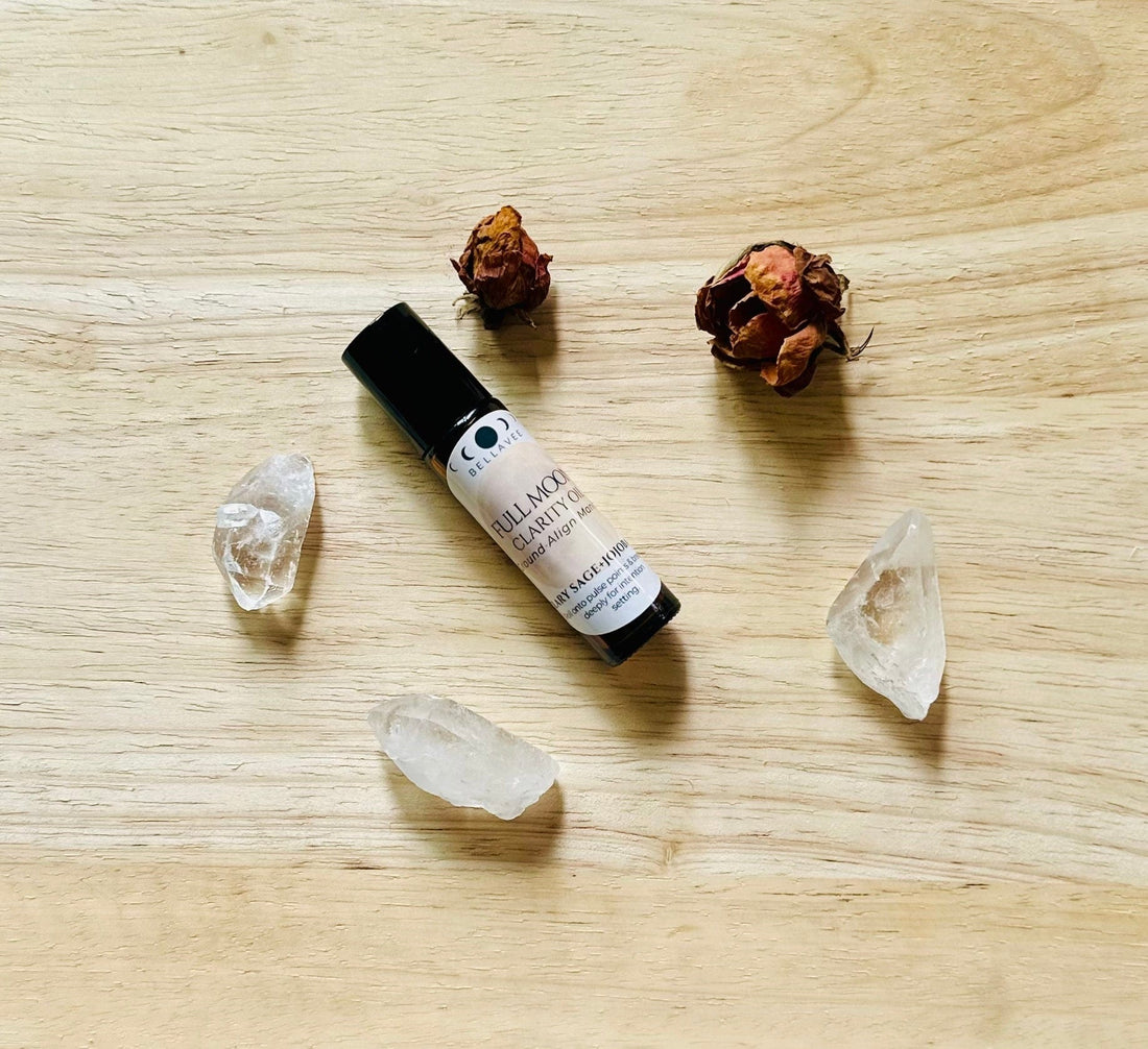 Handcrafted essential oil blend for mental clarity and energetic focus