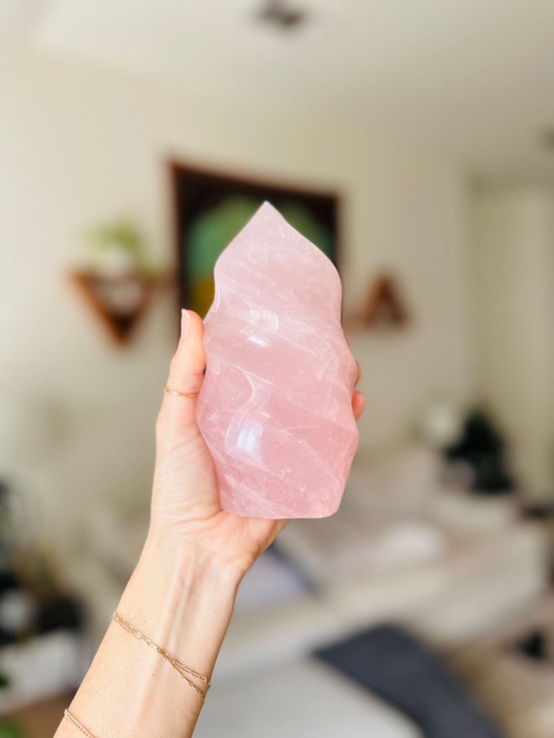 Rose Quartz Flame Large