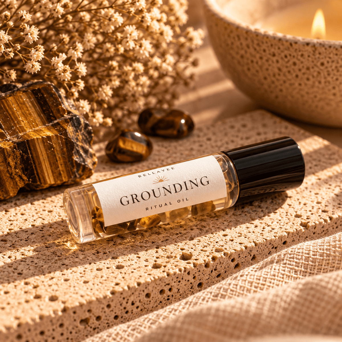 BellaVee GROUNDING Ritual Oil roll-on with Tiger&