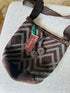 handcrafted cosmic space crossbody bag, representing the nasa people’s solar calendar, made from hilo, lana, and fique fibers