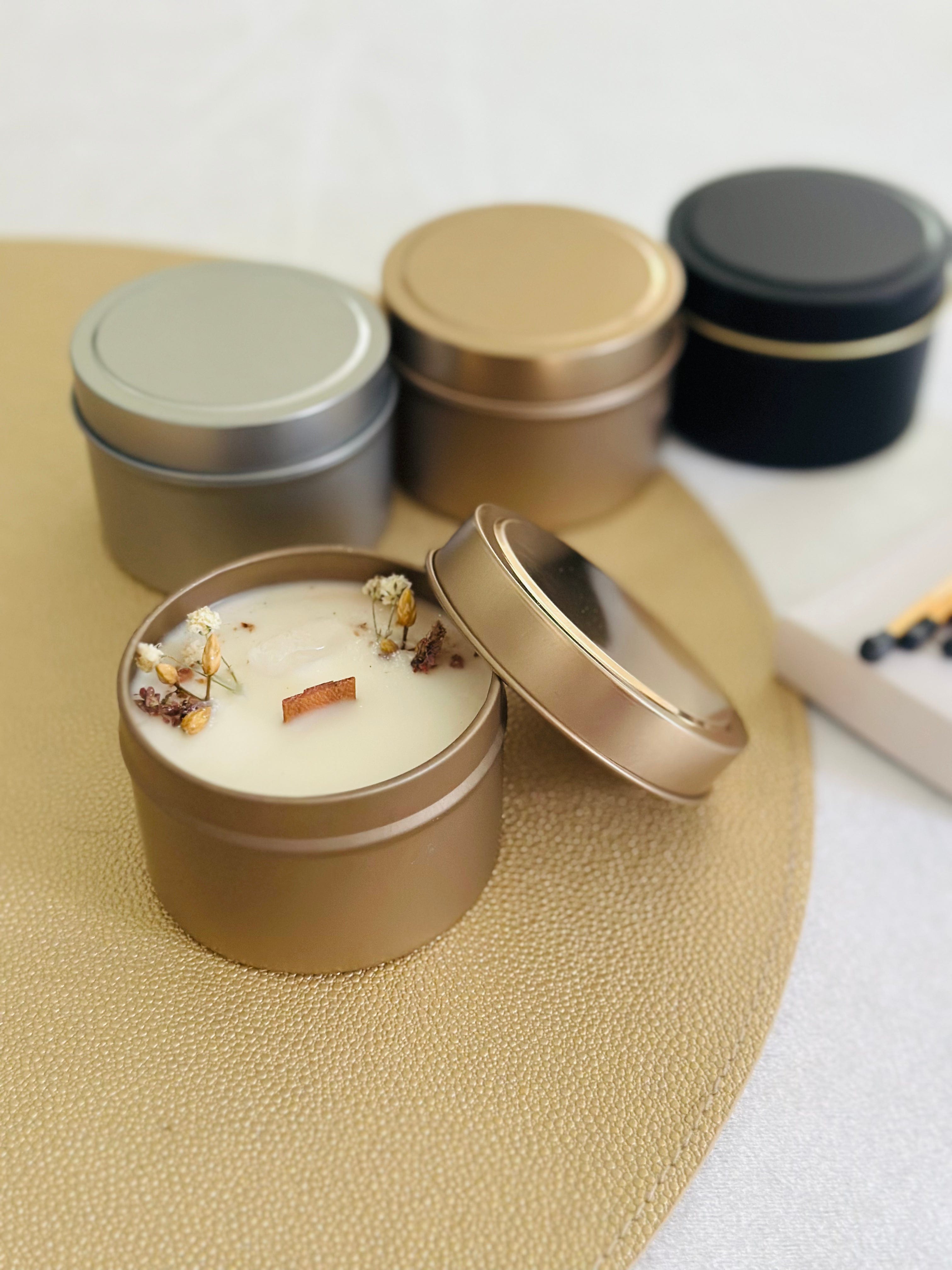 Mini Align clear crystal candles, perfect for relaxation and mindfulness practices