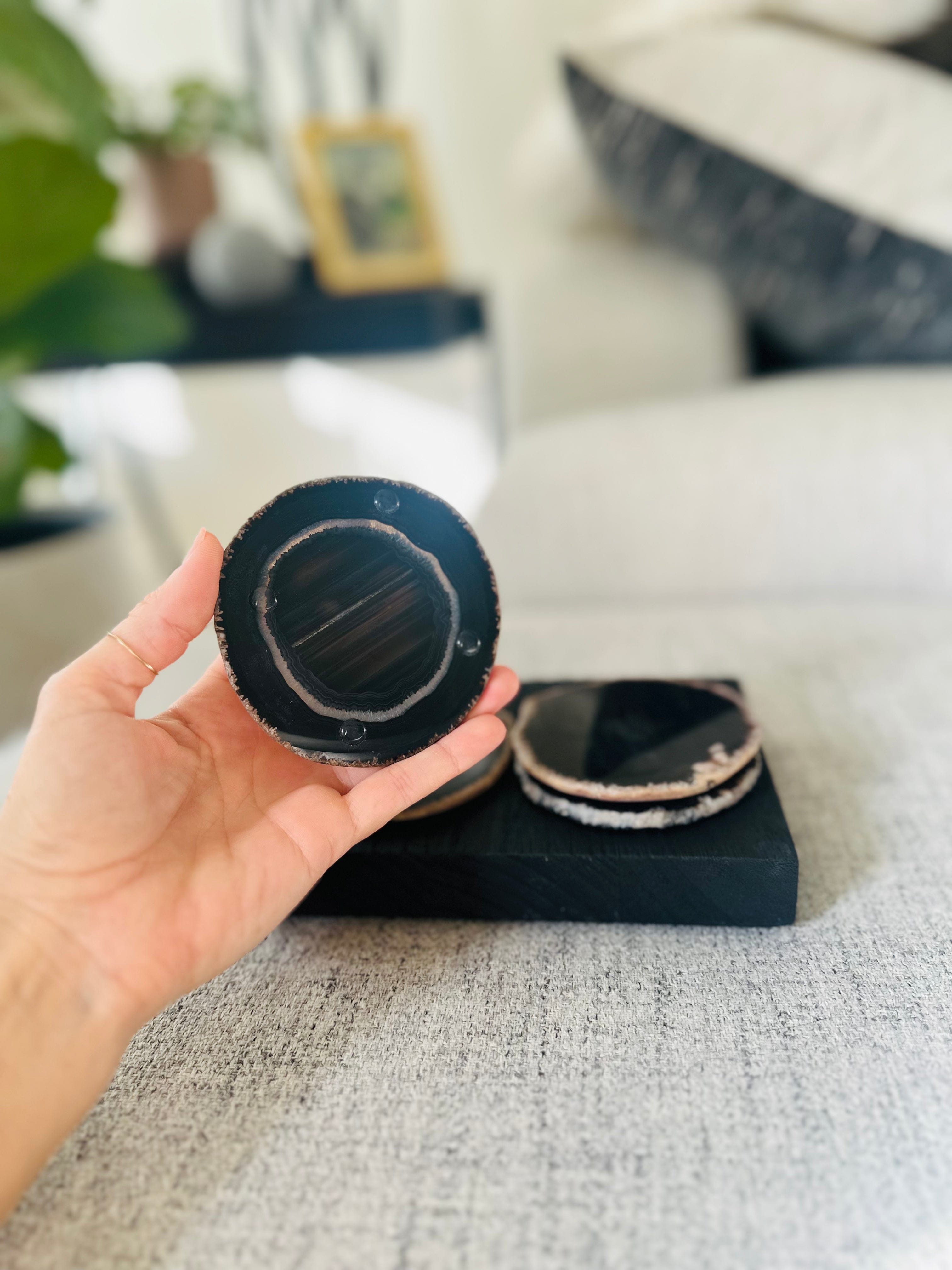 Agate Crystal Coaster Set