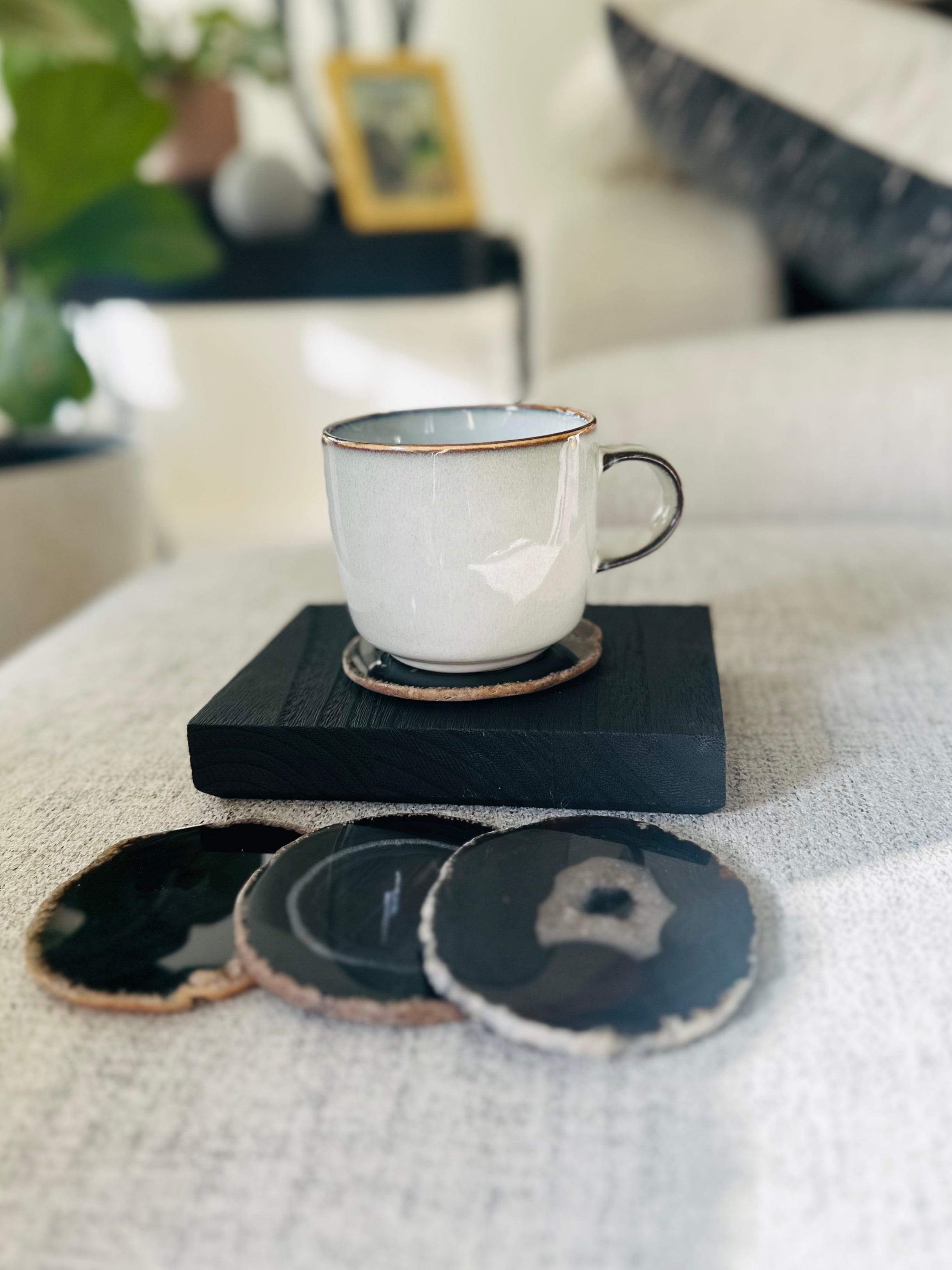 These coasters offer a unique and elegant way to protect your surfaces