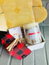 Winter Warmth Gift Box – indulge in holiday comfort with a red currant candle, Palo Santo, essential oil roll-on, and more