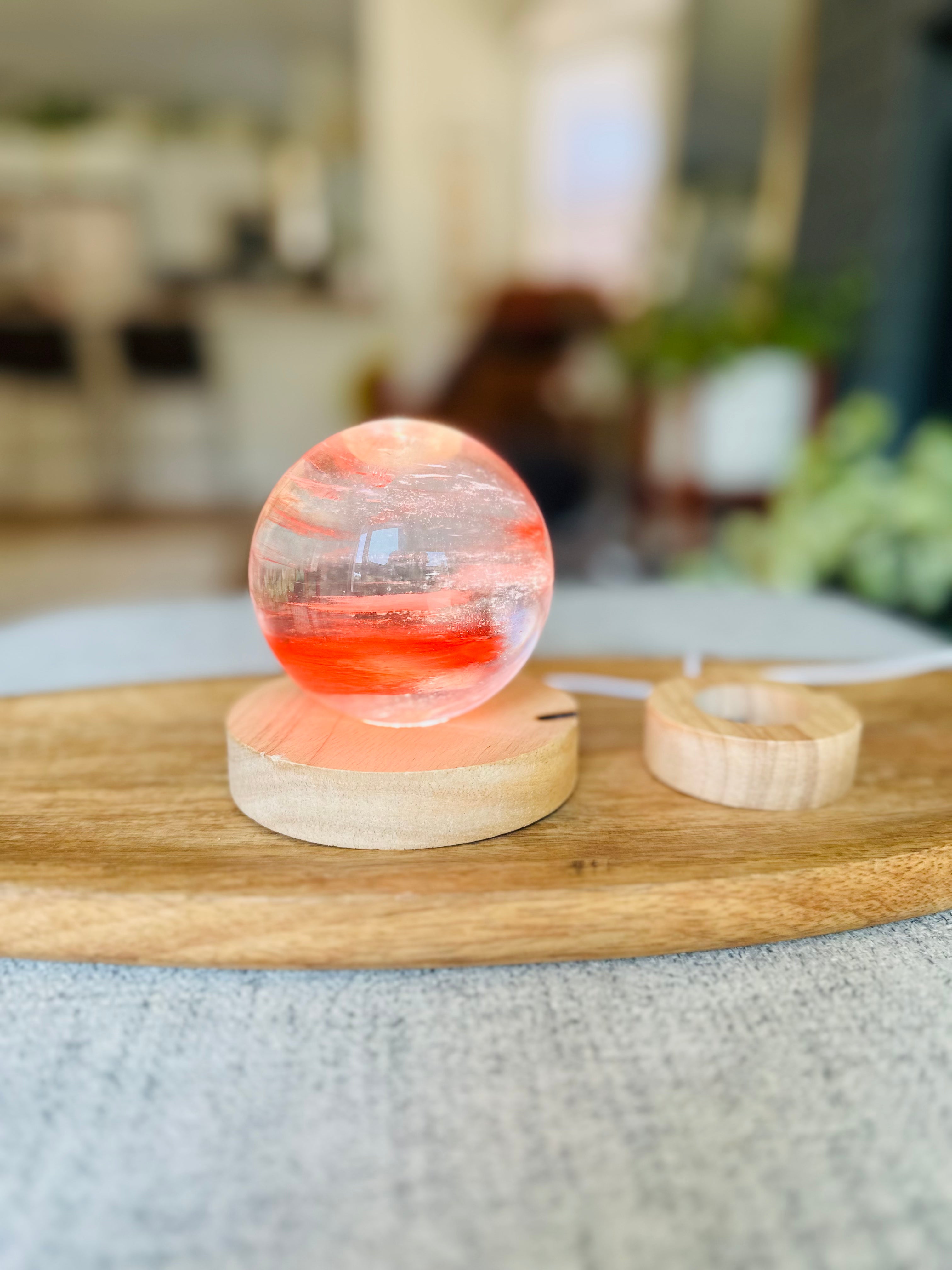 Illuminate your crystals with our Wooden Sphere Holders, available in two sizes for a stunning light display of your crystal collection