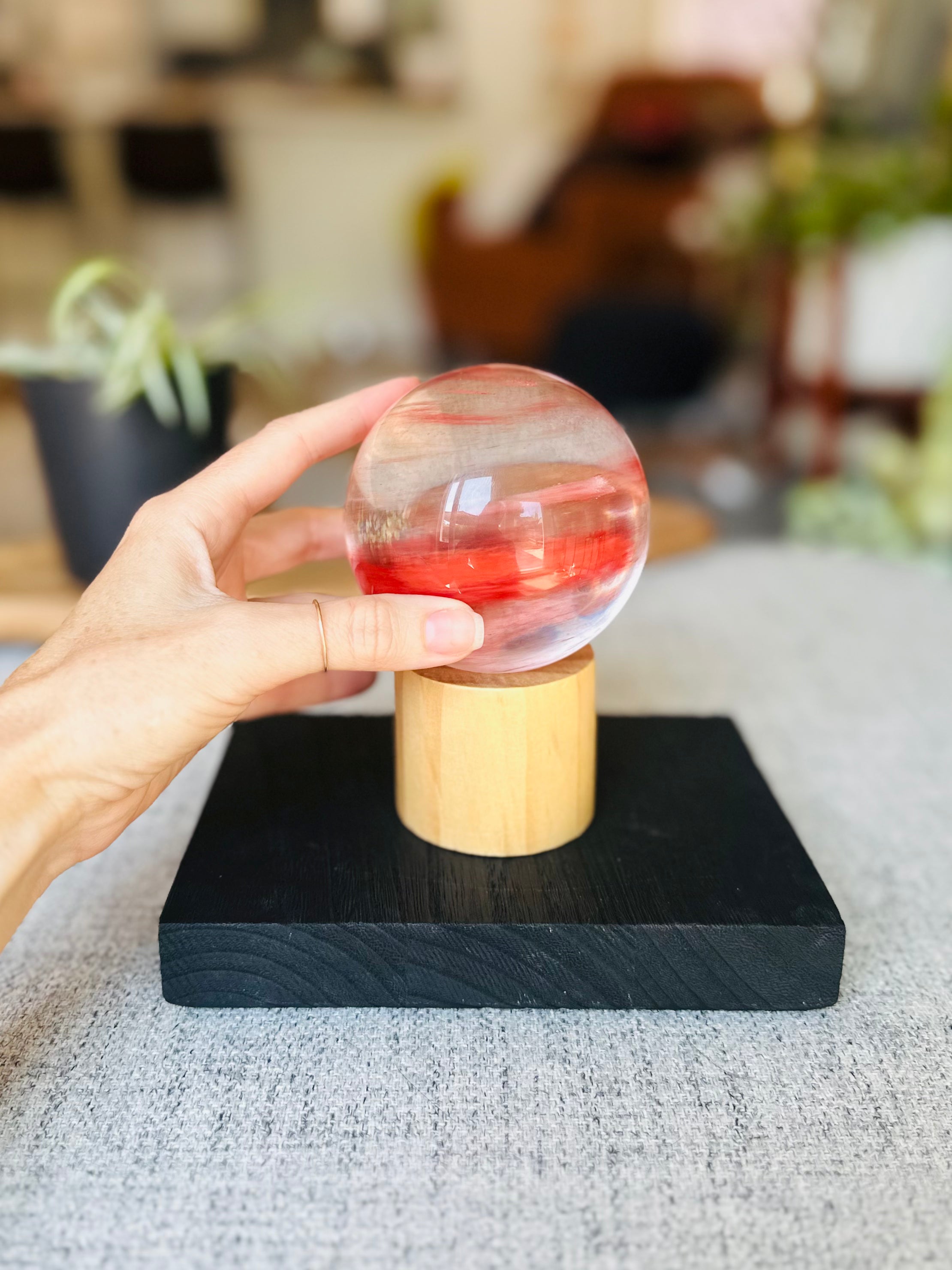 Highlight your crystal collection with Wooden Sphere Holders, offering gentle white or colorful lighting for a peaceful atmosphere