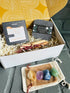 Sagittarius Zodiac gift box with vegan soap, soap saver, Palo Santo bundle and healing crystals