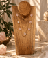 Seven stone Rose Quartz crystal necklace on adjustable gold chain by BellaVee Rituals