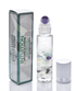 Intuition Essential Oil Roll-on with Patchouli, Lavender, and Fluorite gemstones, designed to promote meditation, clarity, and higher awareness