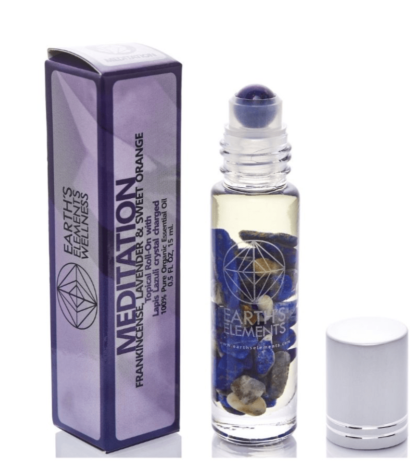 Meditation Essential Oil Roll-On with organic oils, designed to enhance meditation, promote relaxation, and create a peaceful, serene atmosphere
