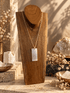 Selenite bar drop necklace with adjustable gold chain by BellaVee Rituals