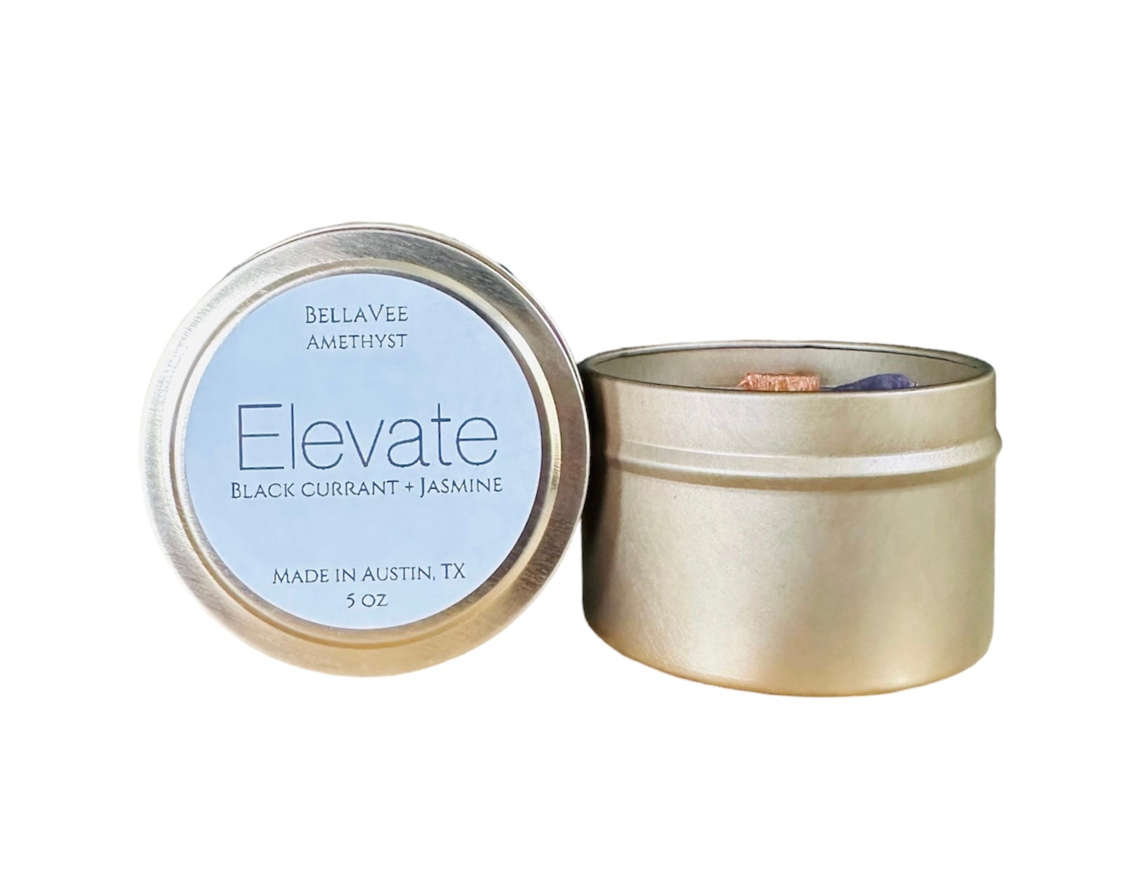 Elevate Mini - All Natural Crystal Candle - Amethyst