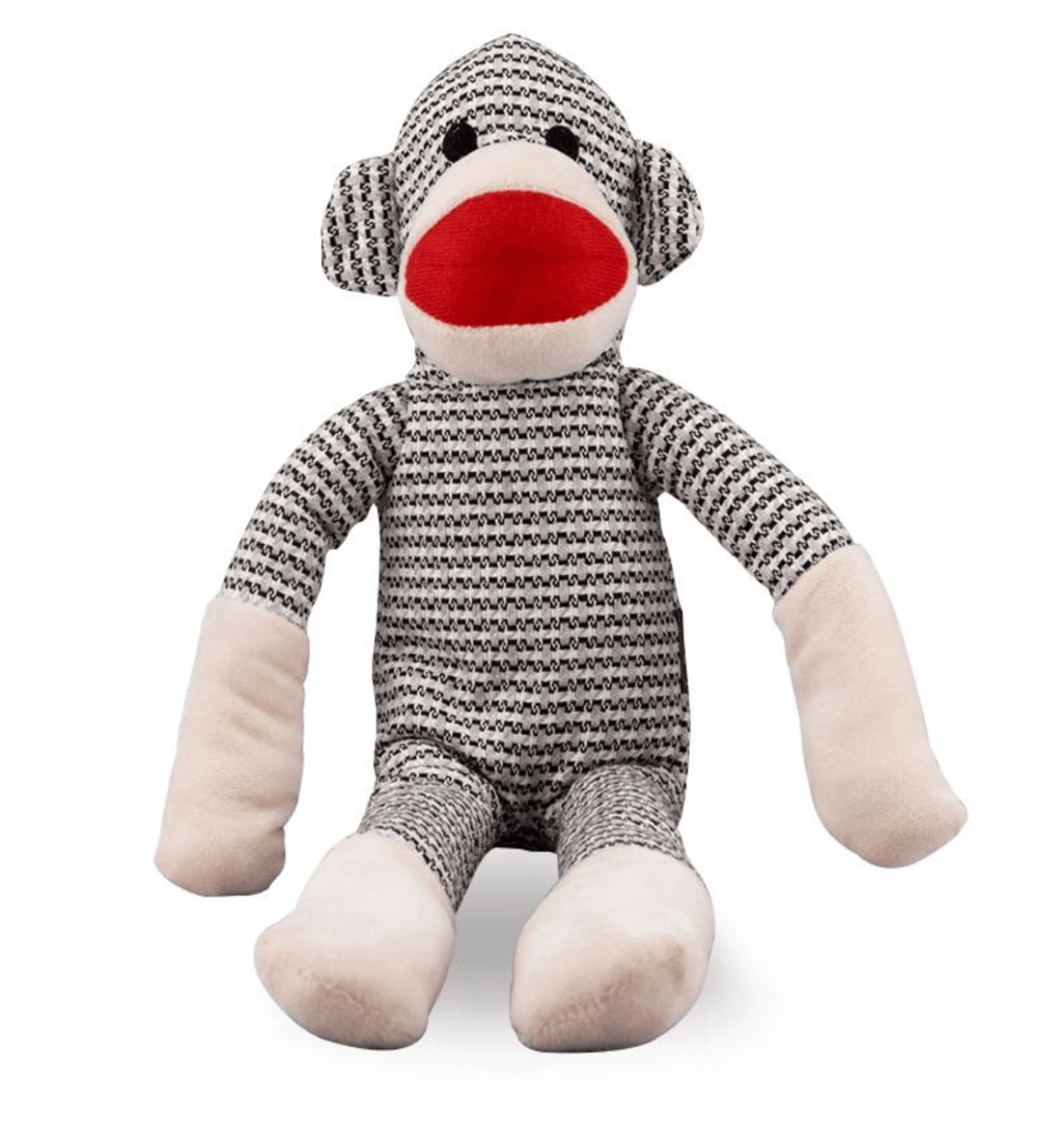 Moe Monkey Dog Toy, a durable woven toy with a squeaker, perfect for playtime and snuggles, offering fun and comfort for your dog