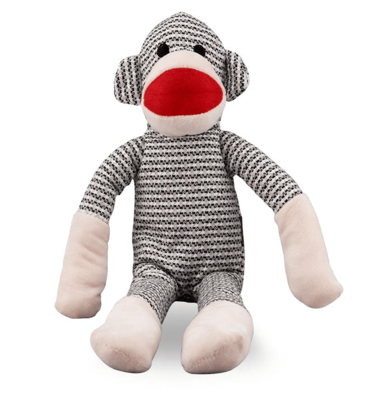 Moe Monkey Dog Toy, a durable woven toy with a squeaker, perfect for playtime and snuggles, offering fun and comfort for your dog