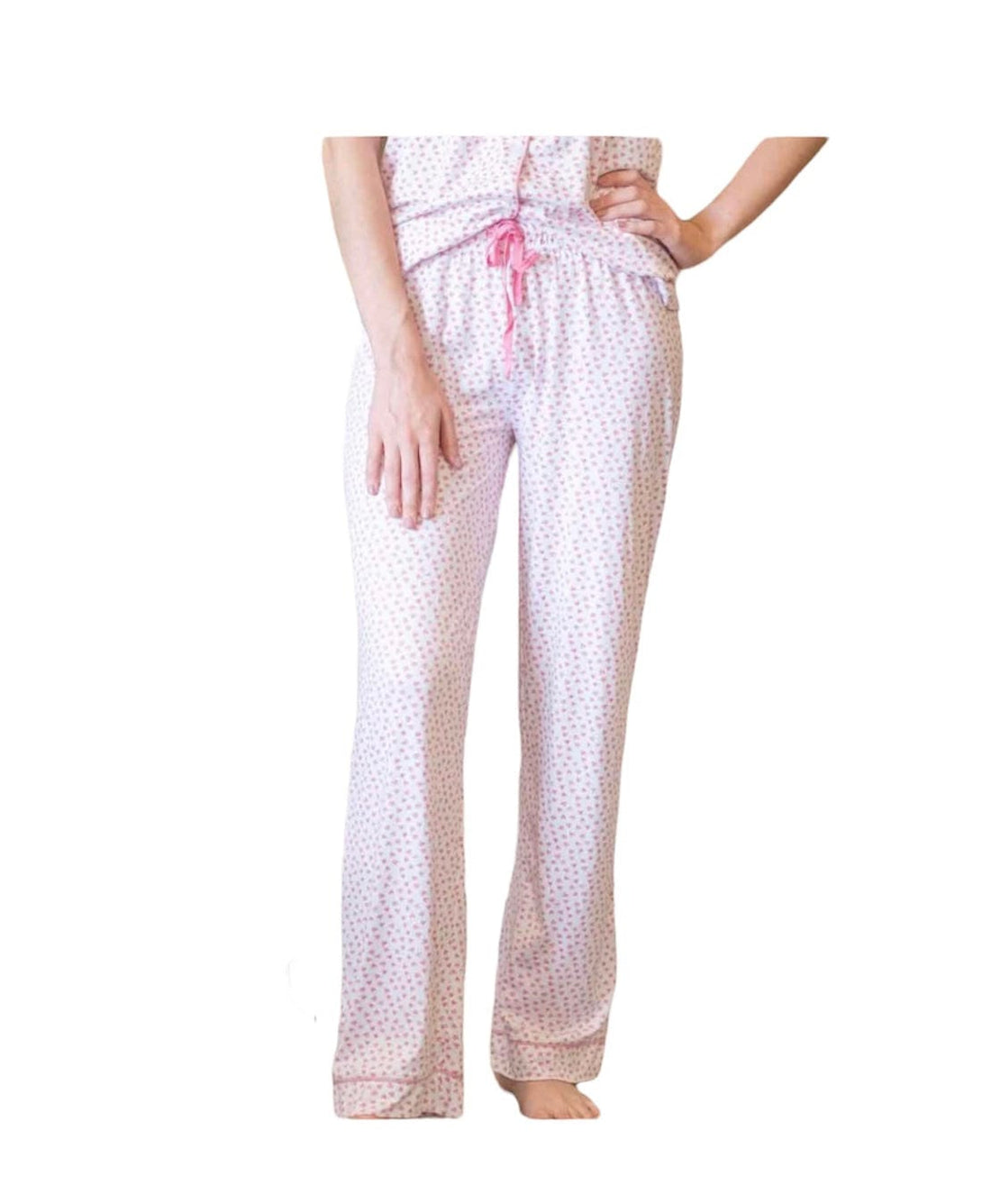 Sweetheart Sleep Pant, made from the softest material, featuring delicate water-colored hearts, perfect for cozy nights