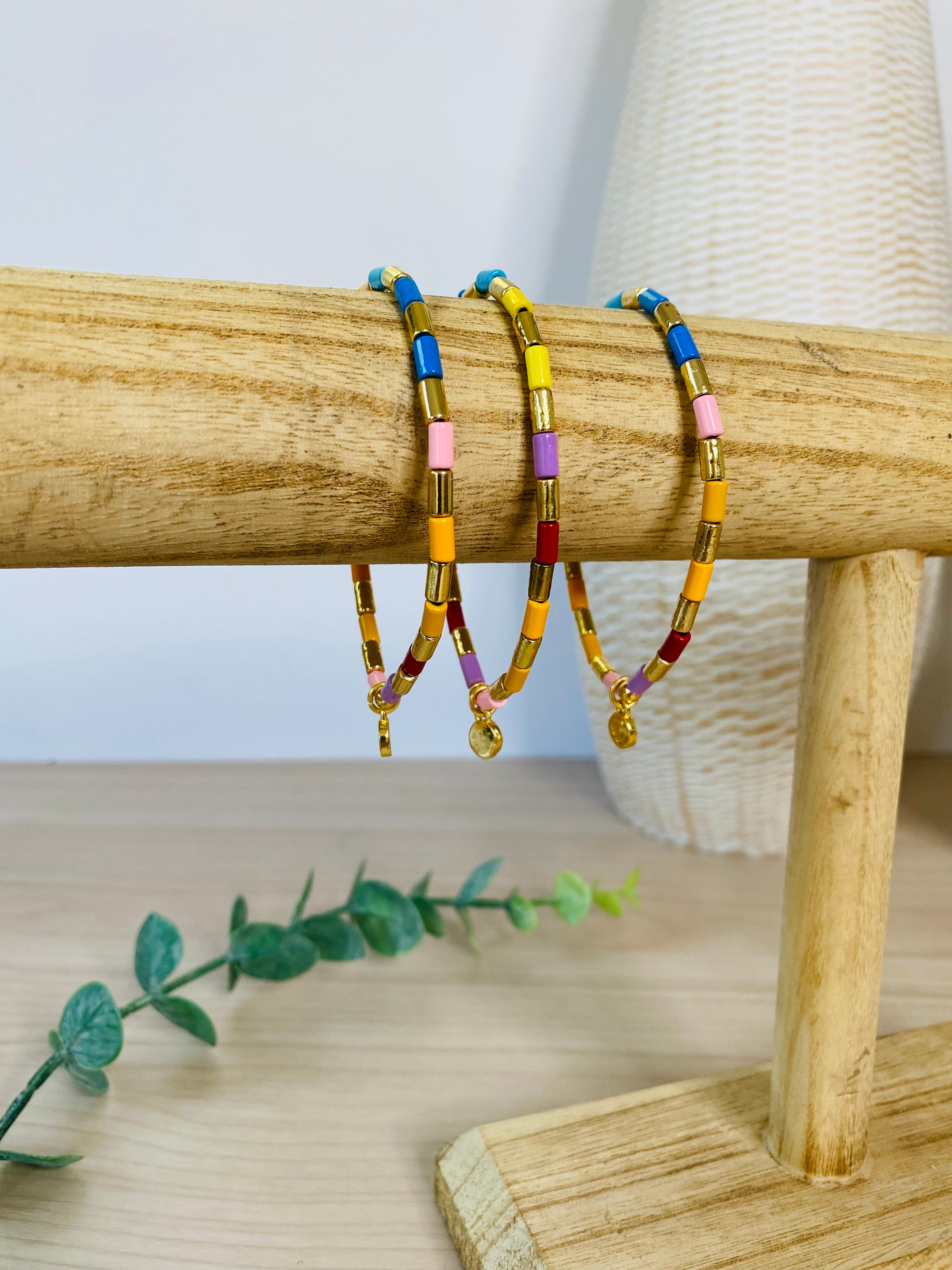 colorful alana rainbow tube bracelet