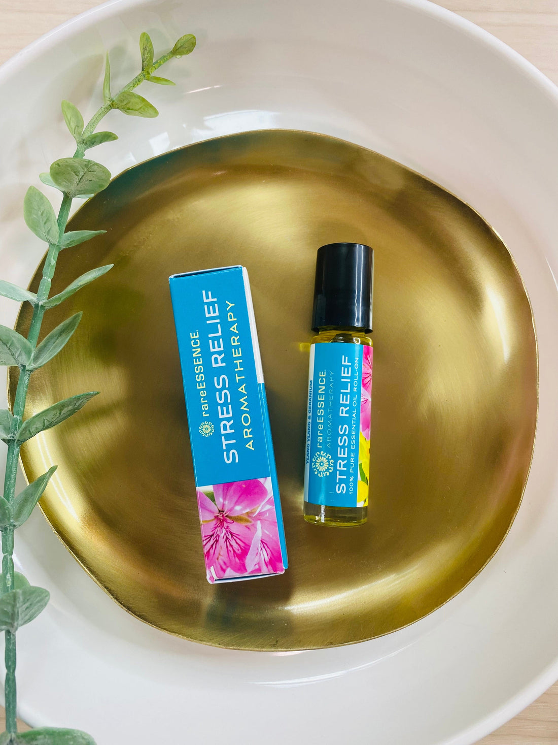 STRESS RELIEF Aromatherapy Roll-On with Ylang Ylang, Bergamot, and Clary Sage in organic Jojoba oil, promotes relaxation and calm