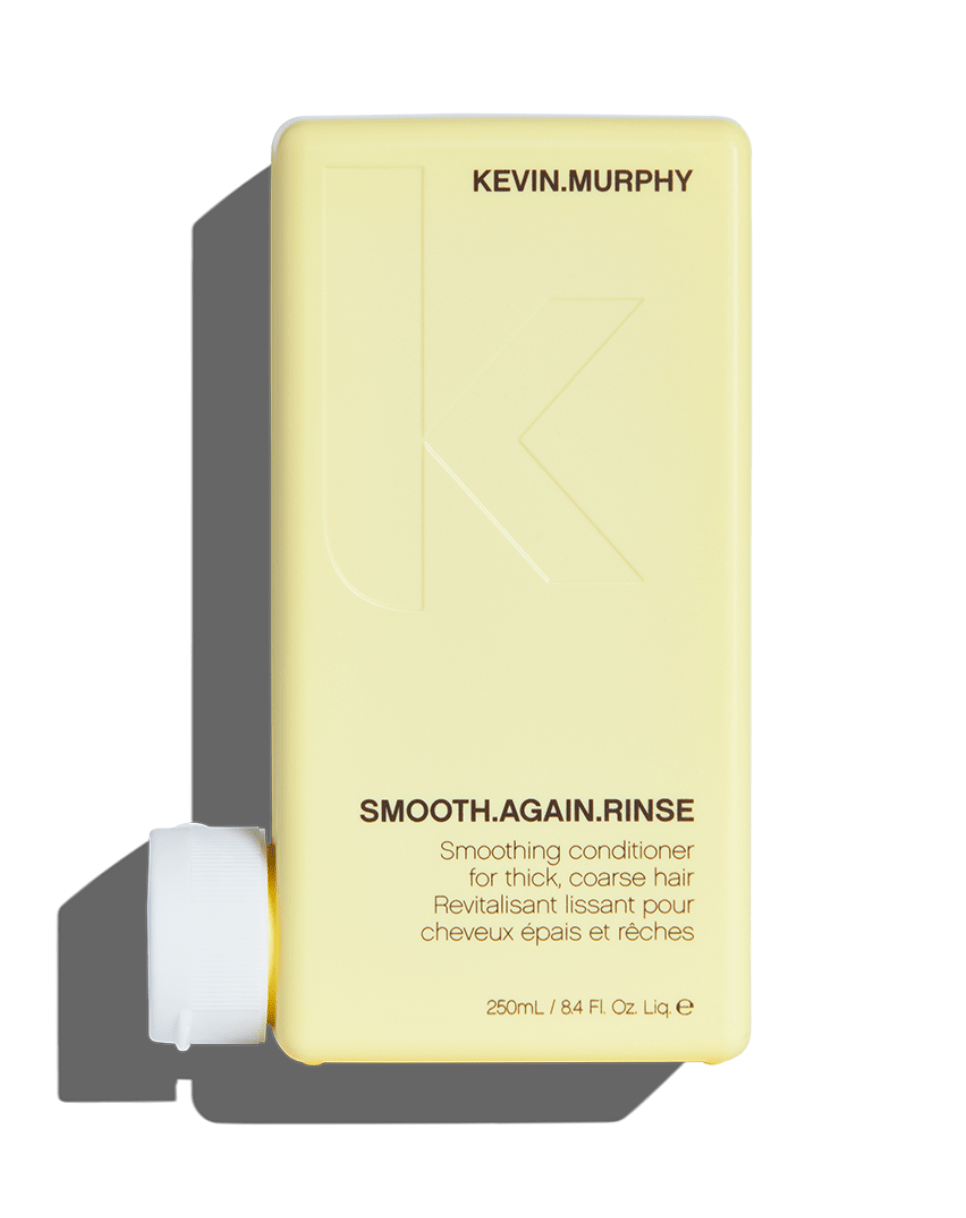 Kevin Murphy SMOOTH.AGAIN.RINSE smooths thick, coarse hair, reduces frizz, nourishes, and seals split ends. Sulphate, paraben, cruelty-free