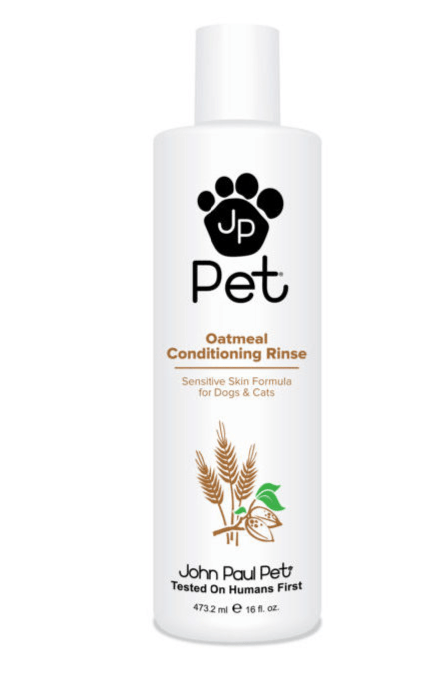 Oatmeal Conditioner for Dogs &amp; Cats by John Paul Pet, featuring sweet almond oil for conditioning and a long-lasting almond fragrance