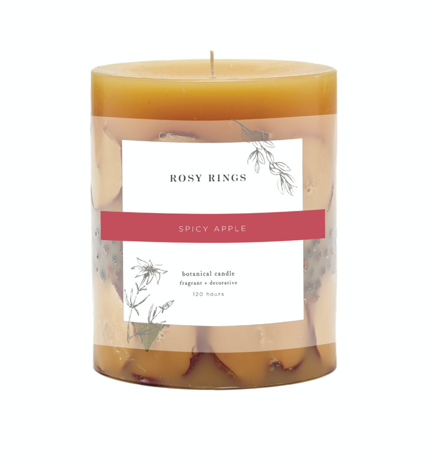 Spicy Apple Round Botanical Candle