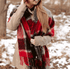 Bold Red/Black Lizzy Scarf with fringe, adds a stylish touch to any ensemble while keeping you cozy, perfect for gifting